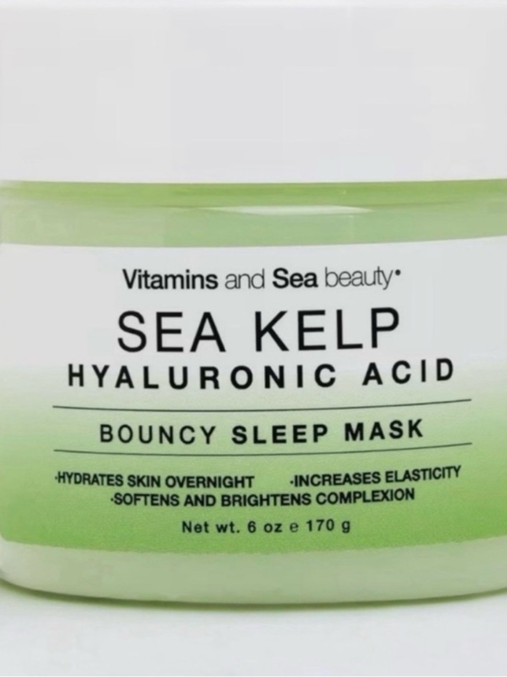 Vitamins and Sea Beauty New Large  Jar Hyaluronic Acid Bouncy Sleep Mask 6oz